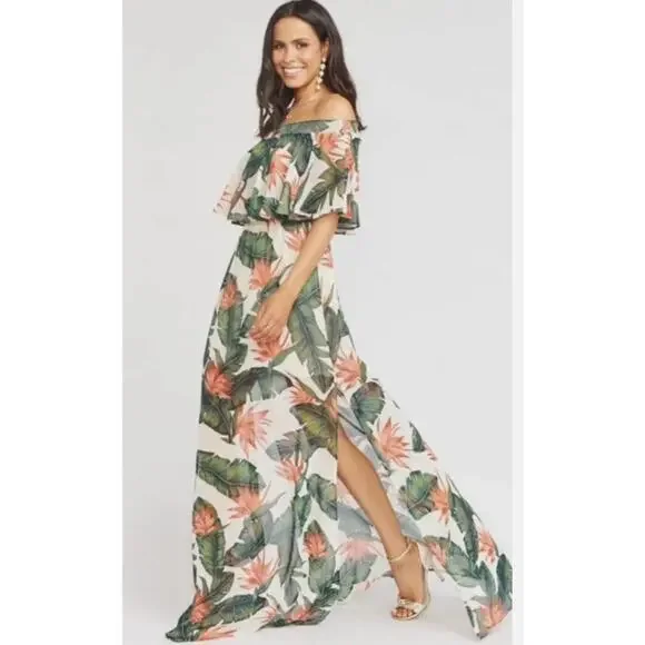 Show Me Your Mumu Hacienda Maxi Dress Womens M Paradise Found Tropical Resort - Picture 1 of 13